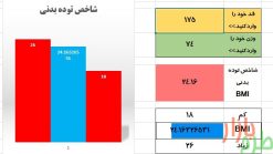 فایل اکسل محاسبه شاخص توده بدنی