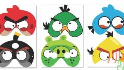 الگوی برش ماسک پرندگان خشمگین (Angry Birds)