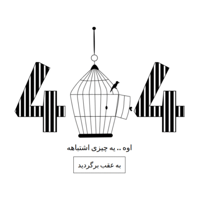 قالب HTML فارسی صفحه ۴۰۴ تم قفس پرنده