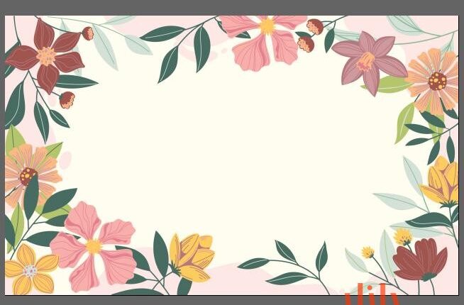 وکتور پس زمینه برگ و گل‌ها ۴