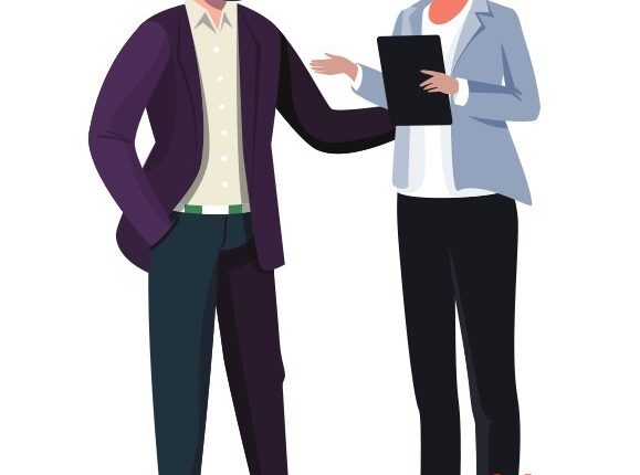 وکتور نقاشی کارتونی زن و شوهر