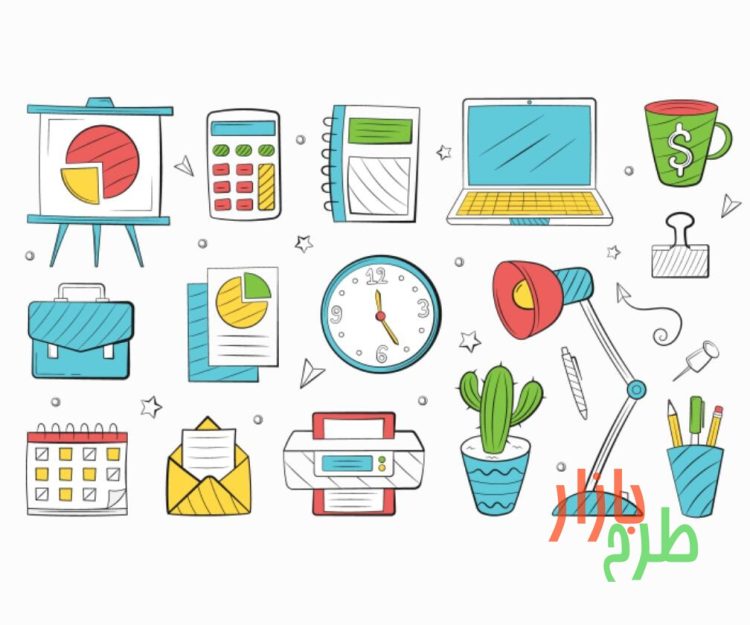 وکتور ۱۵ شی اداری رومیزی
