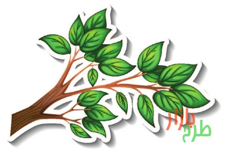 وکتور شاخه درخت برگدار