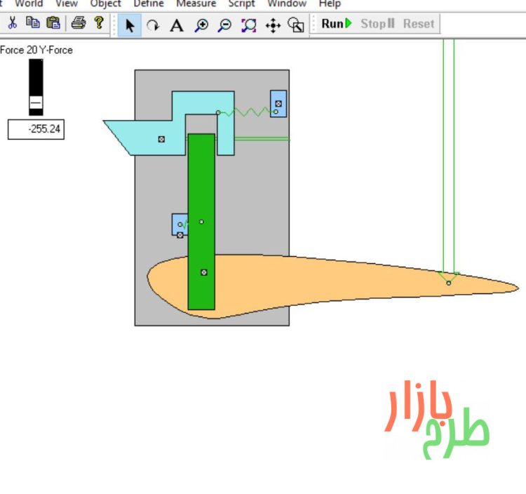 شبیه سازی دستگیره درب با نرم افزار Interactive Physics