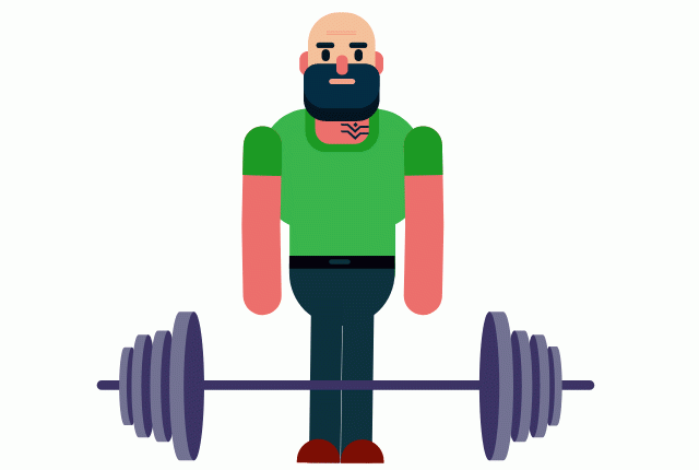 انیمیشن لوتی (وکتور متحرک) وزنه بردار