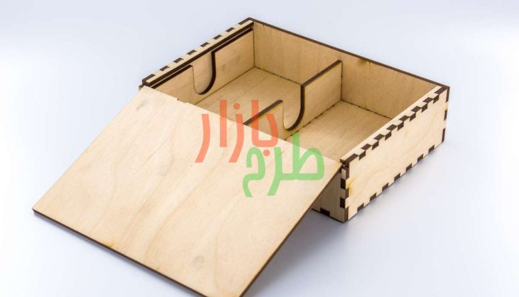 دانلود رایگان الگوی برش لیزری جعبه جای کارت با درب