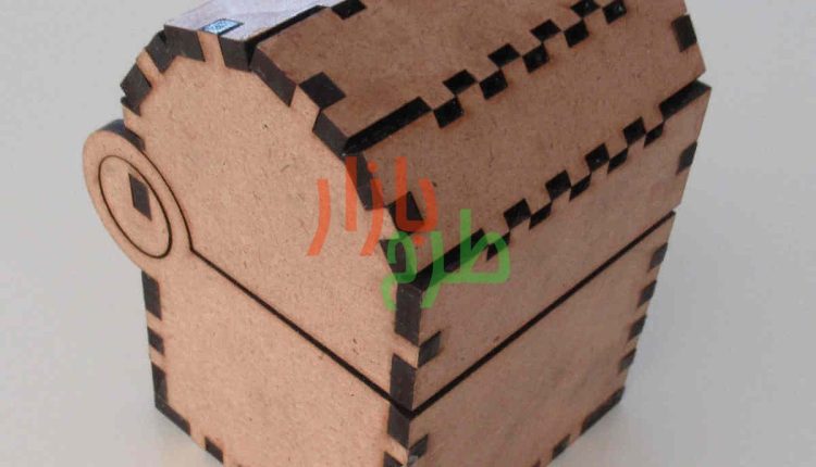 دانلود رایگان الگوی برش لیزری صندوقچه جواهرات درب دار