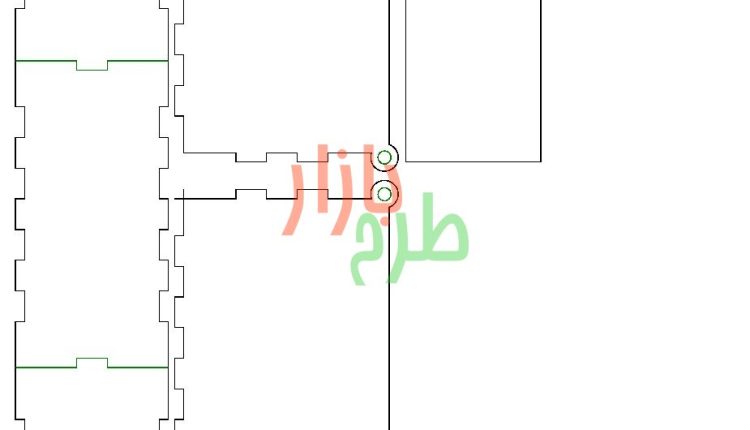 دانلود رایگان الگوی برش لیزری جعبه کادویی مستطیلی 5*7*10
