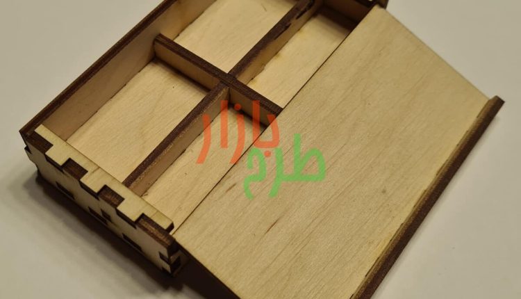 دانلود رایگان الگوی برش لیزری صندوقچه 4 بخشی