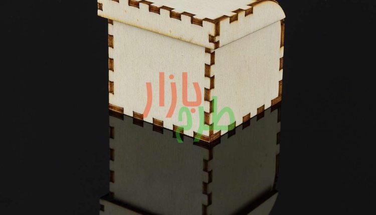 دانلود رایگان الگوی برش لیزری جعبه با درب انعطاف پذیر