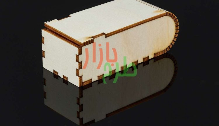 دانلود رایگان الگوی برش لیزری جعبه با درب منعطف