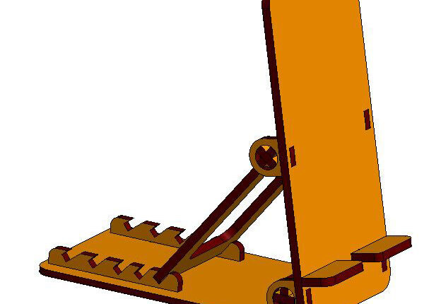 الگوی برش لیزری نگه دارنده موبایل با قابلیت تنظیم زاویه